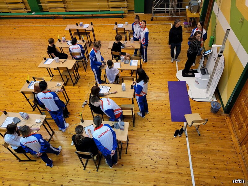 Нажмите для увеличения Общая панорама рабочих мест участников в зале гимнастики